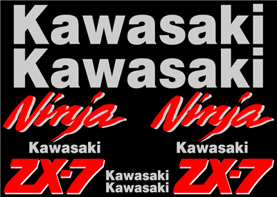 Kawasaki ZX-7 1989 Decal Set