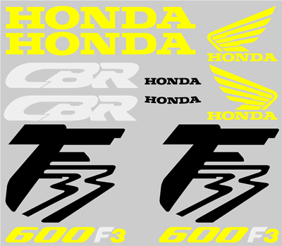 Honda F3  Full Decal Set 1995 Style