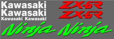 Kawasaki ZX-6R Decal Set 1995 Model