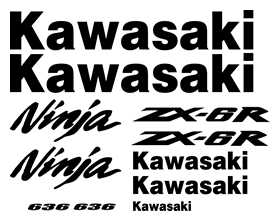 Kawasaki ZX6R Decal set 2005 and 2006