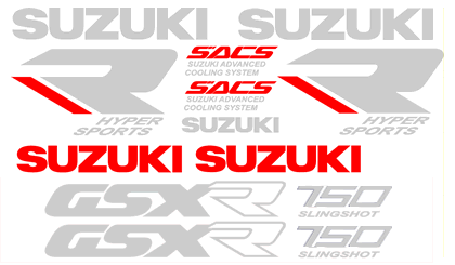 Suzuki GSXR 750 Slingshot Decal Set Style C