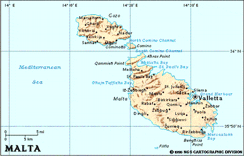 map of malta