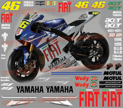 2007 Yamaha Fiat Rossi Racebike Kit