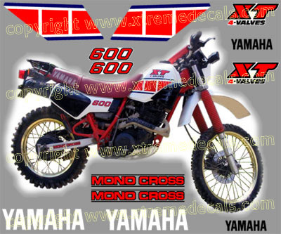 Yamaha XT600 1987 Decal Set