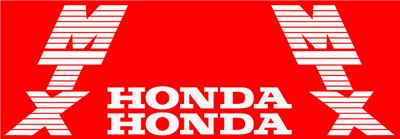 Honda MTX 200 1989 Model Full Decal Set