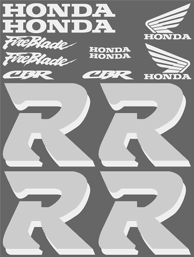 Honda CBR 250RR 1990 Model Decal Set