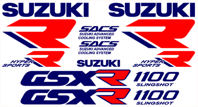 Suzuki GSXR 1100 Slingshot Decal Set Style B