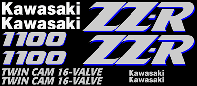 Kawasaki ZZR 1100 Decal Set 1990 Model