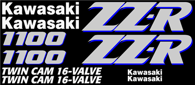 Kawasaki ZZR 1100 Decal Set 1992 Model