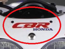 Honda 1993 CBR 900RR Front decal