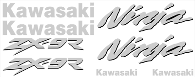 Kawasaki ZX-9R Ninja Decal Set 1999 Style