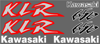 Kawasaki KLR 650 Decal Set 2000 Style 