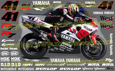 Yamaha West Race Decal Kit