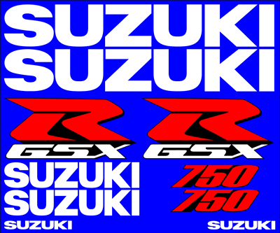 Suzuki 750 GSXR 2002 Decal Set