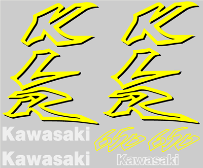 Kawasaki KLR 650 2002 Style Full Decal Set
