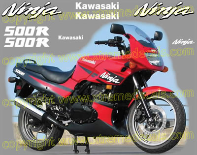 Kawasaki Ninja 500 R Decal set 2002 Model