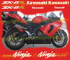 Kawasaki ZX6r 636 2005 Decal Set Red Bike