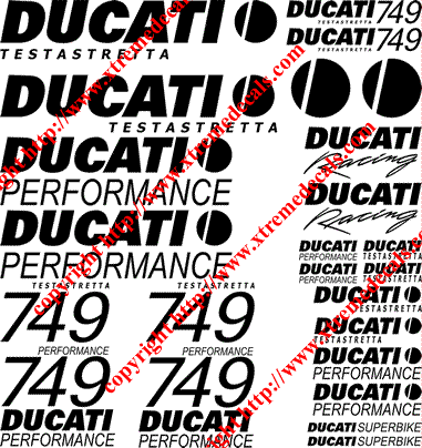 Ducati 749 Testastretta Decal Set