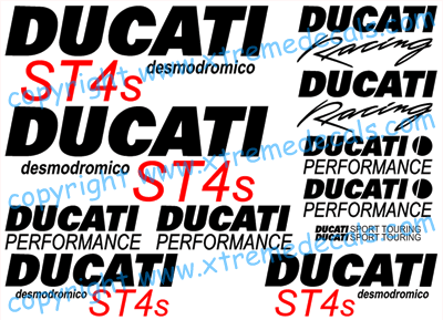 Ducati ST4s Desmodromico Decal Set 2 Color