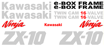  Kawasaki ZX-10 Full decal set 1988 Style