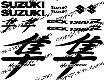 Suzuki Hayabusa Decal kit New Style One Colour