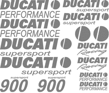 Ducati  900 Supersport 14 Decal Set for Pocket Bike - Mini Moto