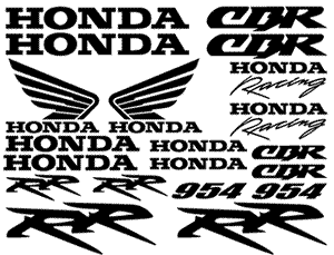 Honda 954 RR 20 Decal Set