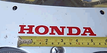Honda decal for RC-30 Front