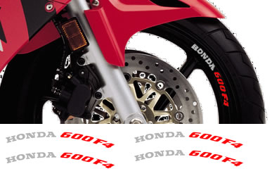 Rim Decal set Honda 600F4 2 Colour
