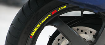 Suzuki GSXR 750 Rim Decal set