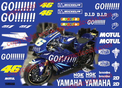 Yamaha Go Race Decal Set