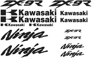 Kawasaki ZX-9R Ninja 14 Decal Set