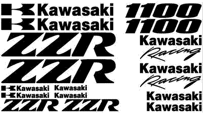 Kawasaki ZZR 1100 Decal Set